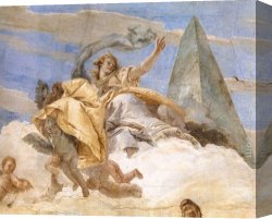 Perseus on Pegasus Hastening to The Rescue of Andromeda Canvas Paintings - Bellerophon on Pegasus [detail #2] by Giovanni Battista Tiepolo